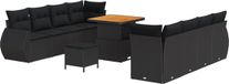 vidaXL Banc de jardin 11 pièces Polywood noir
