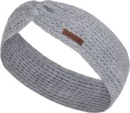 Knit Factory Joy Gebreide Dames Hoofdband - Licht Grijs - One Size