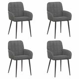 vidaXL Eetstoelen 4 stuks fluweel Donkergrijs 56.5 x 50 x 85 cm