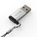 Sonero USB A naar USB C adapter, snel opladen 3A 15W, 480 Mbps gegevensoverdracht, OTG, compatibel met iPhone, Samsung Galaxy, Watch, Google Pixel UVM, aluminium/zilver