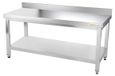 GOLDINOX Plan de travail en acier inoxydable, piètement 1600 x 600 mm, qualité PREMIUM