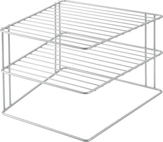 Metaltex Keukenkastrek - 2-laags - Zilvergrijs - 25x25x19 cm