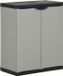 vidaXL Tuinafvalkast 68x40x85 cm polypropeen grijs en zwart
