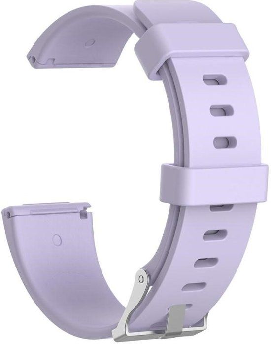 KELERINO. Siliconen bandje voor Fitbit Versa Licht Paars - Small