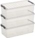Sunware Q-line Boîte de rangement - 3 pièces - 9.5 litre - Transparent