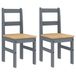 VidaXL Eetkamerstoelen 2 stuks Grenenhout Grijs