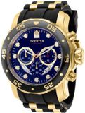 Invicta Pro Diver - SCUBA 37229 Montre à quartz pour homme - Doré/Bleu - 48 mm
