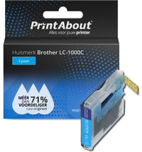 PrintAbout Huismerk Brother LC-1000C Inktcartridge Cyaan