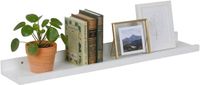 Merkloos Wandplank zwevend - 80 cm breed - hout - wit