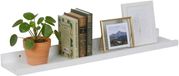 Merkloos Wandplank zwevend - 80 cm breed - hout - wit