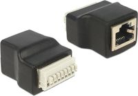 Delock RJ45 druk connector voor U/UTP CAT5e / CAT6 netwerkkabel - zwart