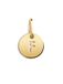 SINGULARU - Mini Medaillon Letter. Initialen Hangertje van 925 Sterling Zilver met 18 Kt Gouden Afwerking. Combinable met Ketting. Sieraden voor Vrouwen. Letters A-Z