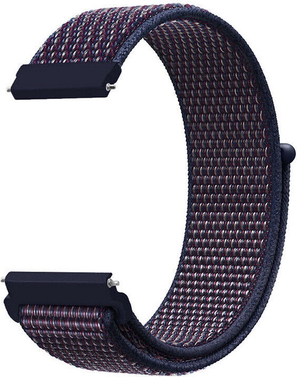 Strap-it Smartwatch bandje 22mm - paars/blauw