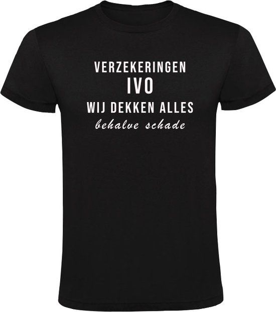 Sol's Verzekeringen Ivo Heren T-shirt - Zwart - Katoen - Maat L