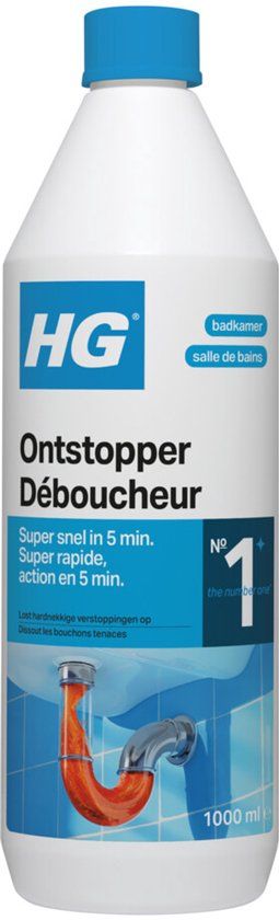 HG Vloeibare Ontstopper - 6 x 1 liter - Voordeelverpakking