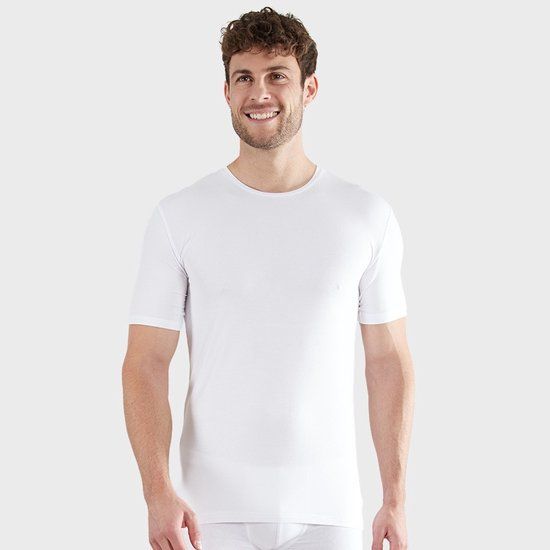 Ceceba Bamboo 2-pack Heren Ondershirt - Ronde Hals - Wit
