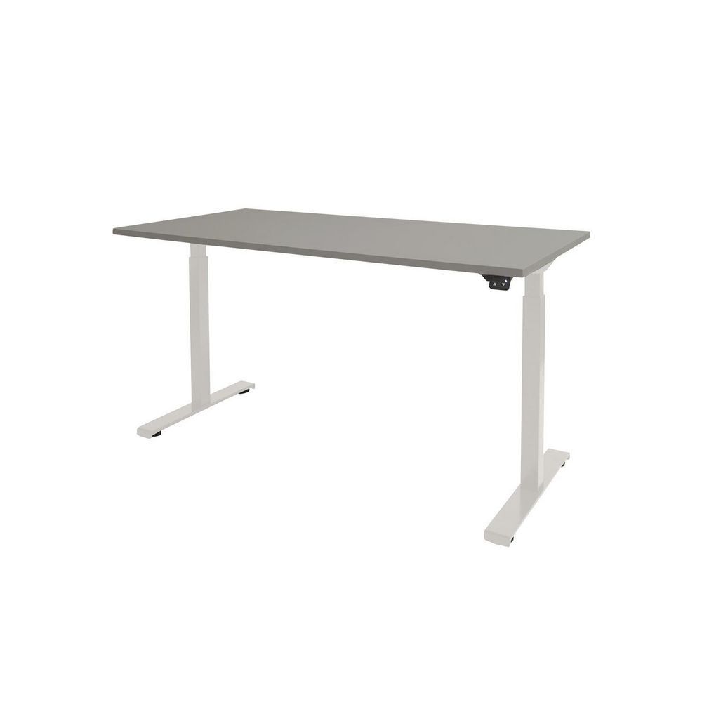Prof Desk Bureau Electro II 180x80 cm Lichtgrijs Wit