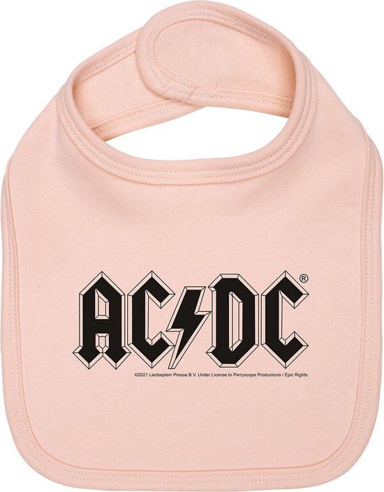 AC/DC Metal-Kids - Logo Unisex Slabbetje - Roze
