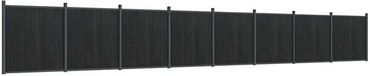 vidaXL Schuttingpaneel Grijs 1391x186 cm