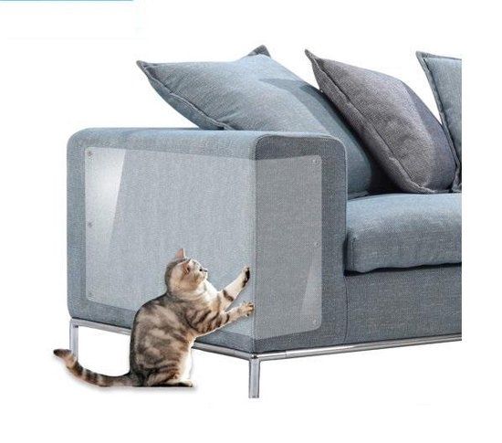 Merkloos / Sans marque Bank beschermer tegen krabschade van katten en honden 45*30CM - anti krab nagels en bijt bescherming meubilair - transparant protector 2 stuks