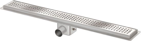 Van den Berg Douchegoot RVS 50 cm - Rechthoek - Open rooster - Zijkant afvoer