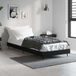 Maison Exclusive - Cadre de lit sans matelas noir 75x190 cm bois d'ingénierie