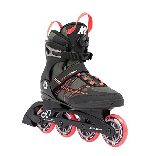 K2 Skate Alexis 80 BOA inlineskates voor dames, grijs - koraal 30G0317