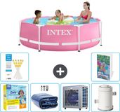 Intex Rond Frame Zwembad - 244 x 76 cm - Roze
