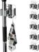 Unyqoos® 6 pièces porte-balais, auto-adhésif, support mural 304 acier inoxydable, crochet porte-balai sans perçage, porte-mop, porte-outils de jardin pour cuisine, placards, garage, jardin, gris