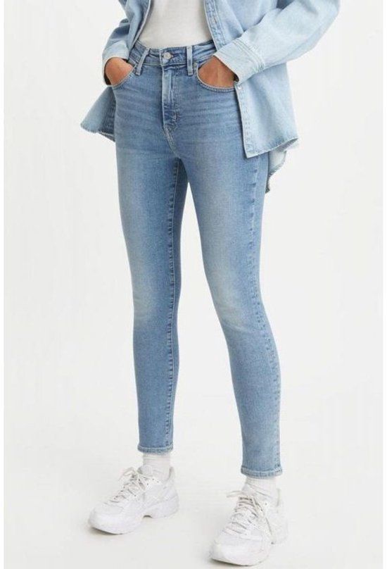 Levi's 721 High Waist Skinny Jeans Vrouwen W28 X L28 Blue Wave Light