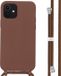 imoshion Étui en silicone avec cordon pour l'Apple iPhone 12 (Pro) - Marron