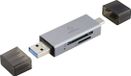 Renkforce RF-PCR-400 Externe geheugenkaartlezer USB-A, USB-C microSD, SD Space grijs