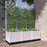 Maison Exclusive - Jardinière avec treillis, blanc, 120 x 40 x 136 cm, plastique PP