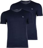 Armani T-shirts met V-hals 2-pack blauw