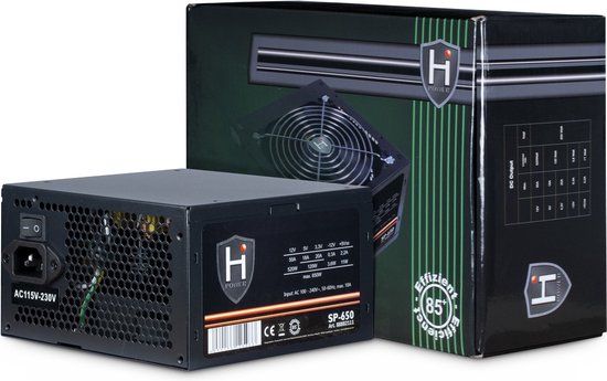 Inter-Tech HIPOWER SP-650 - 650W Power Supply - Black