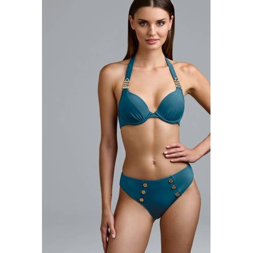 Marlies Dekkers Royal Navy bikinibroekje met sierknopen - blauw