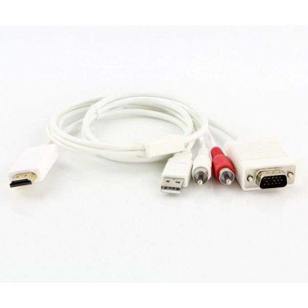 Techly HDMI to VGA Adapter + Audio R / L + USB ICOC HDMI-VGAU