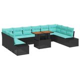 vidaXL Tuin Eettafel Set Zwart Metaal 55 cm x 73 cm