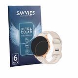 Savvies Schermbeschermer voor Iaret Smartwatch 1.27" | 6 Stuks Transparant Screen Protector Made in Germany Ultra Clear Krasbestendig