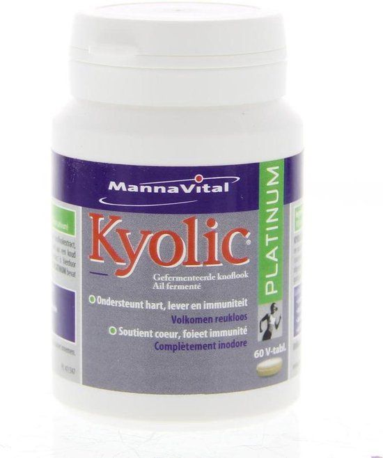 Mannavital - Kyolic Platinum capsules bio 60 pcs. - Met 1g gefermenteerde look - 60 handige capsules