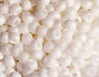 Japanse rocaillekralen, mat, wit, 2,2 mm, 11/0, 100 g
