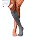 FALKE No. 6 Finest Merino & Silk Kniekousen Heren Grijs - Maat 41-42
