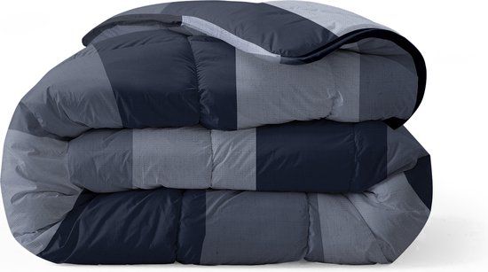 Sleeptime 2 in 1 Dekbed zonder Overtrek Anne - Dekbed - 200 x 200 cm + 2 x kussenslopen 60x70 - Blauw