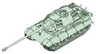 Trumpeter 007161 Duitse King Tiger (Porsche Turret) w.105 mm kWh L/68 modelbouwset
