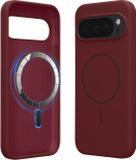 kwmobile Telefoonhoesje voor Google Pixel 10 / Pixel 10 Pro - Hoes met siliconen randen en magnetische achterkant compatibel met MagSafe, in bordeaux-violet