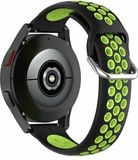 By Qubix - Siliconen sportbandje met gesp - Zwart + groen - Geschikt voor Xiaomi Mi Watch / Xiaomi Watch 2 / Xiaomi Watch S1 / S2 / S3 / S4 (47mm)