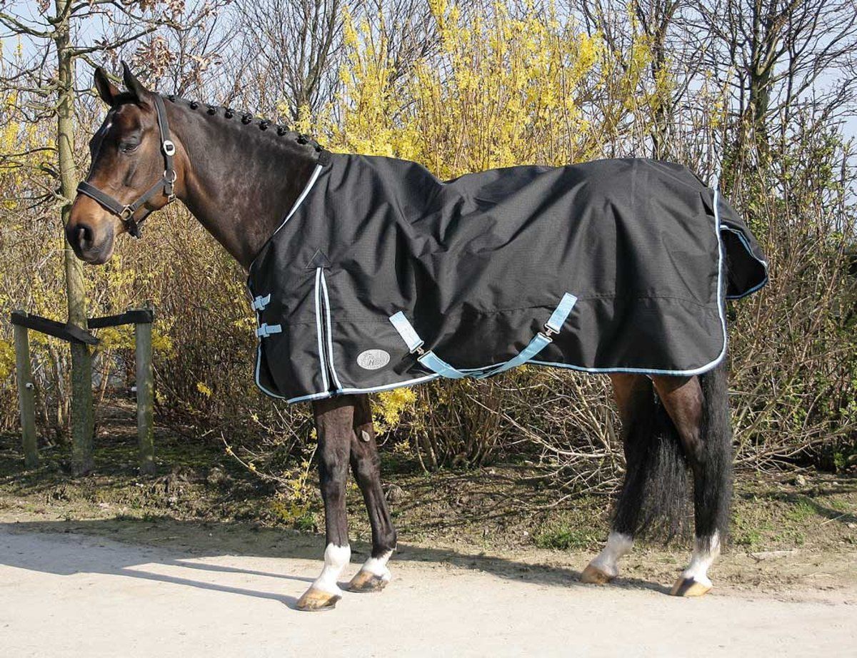 Harry's Horse Thor 0 Gram Fleece - Zwart/turquoise - 175 cm