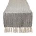 DII Geweven Basic Tafelblad Collectie, Chevron Tafelloper, 15x72, Zwart