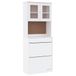 vidaXL Hoge kast ALTA - 77x35x188 cm - Massief Grenenhout - Wit