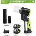 Souffleur électrique/souffleur de feuilles - Sans fil, portable, modèle turbo - 5 000 W - 38 000 tr/min - Moteur sans balais - 2 batteries, prise UE - Or